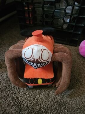 Choo Choo Charles Orange and Brown Plush Character Toy - Kids Plush Figure